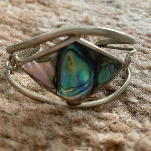 Sterling silver and abalone cuff